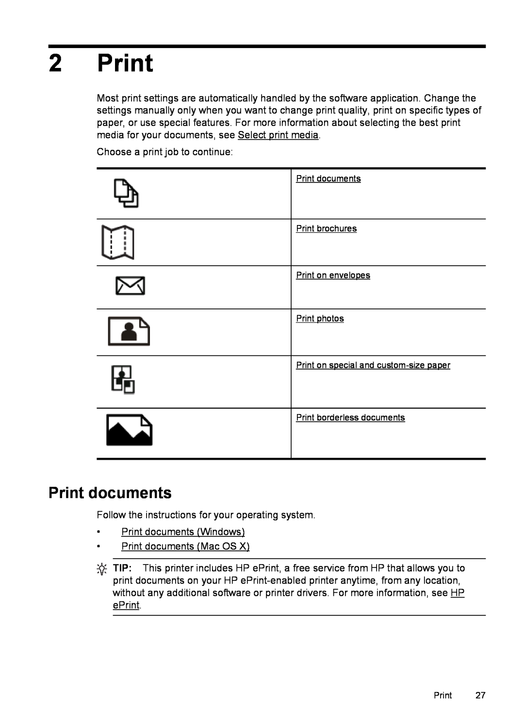 HP 6600 - H7 manual Print documents 