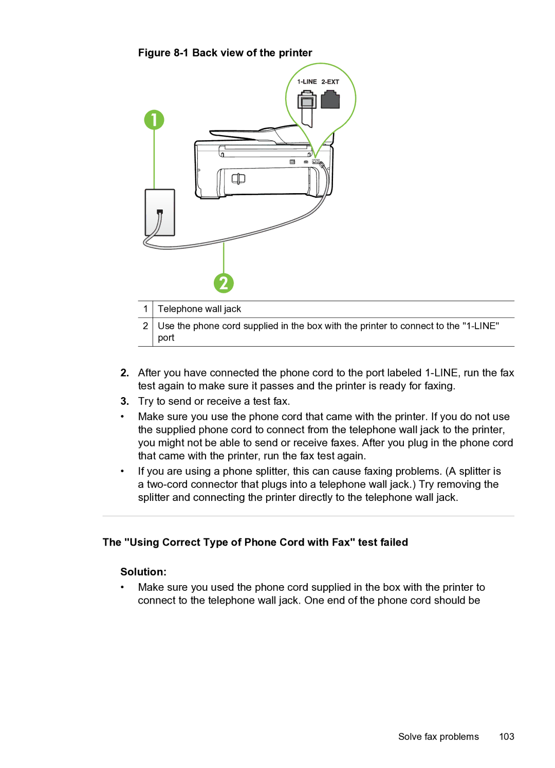 HP 6600 e- CZ155A#B1H manual Back view of the printer 