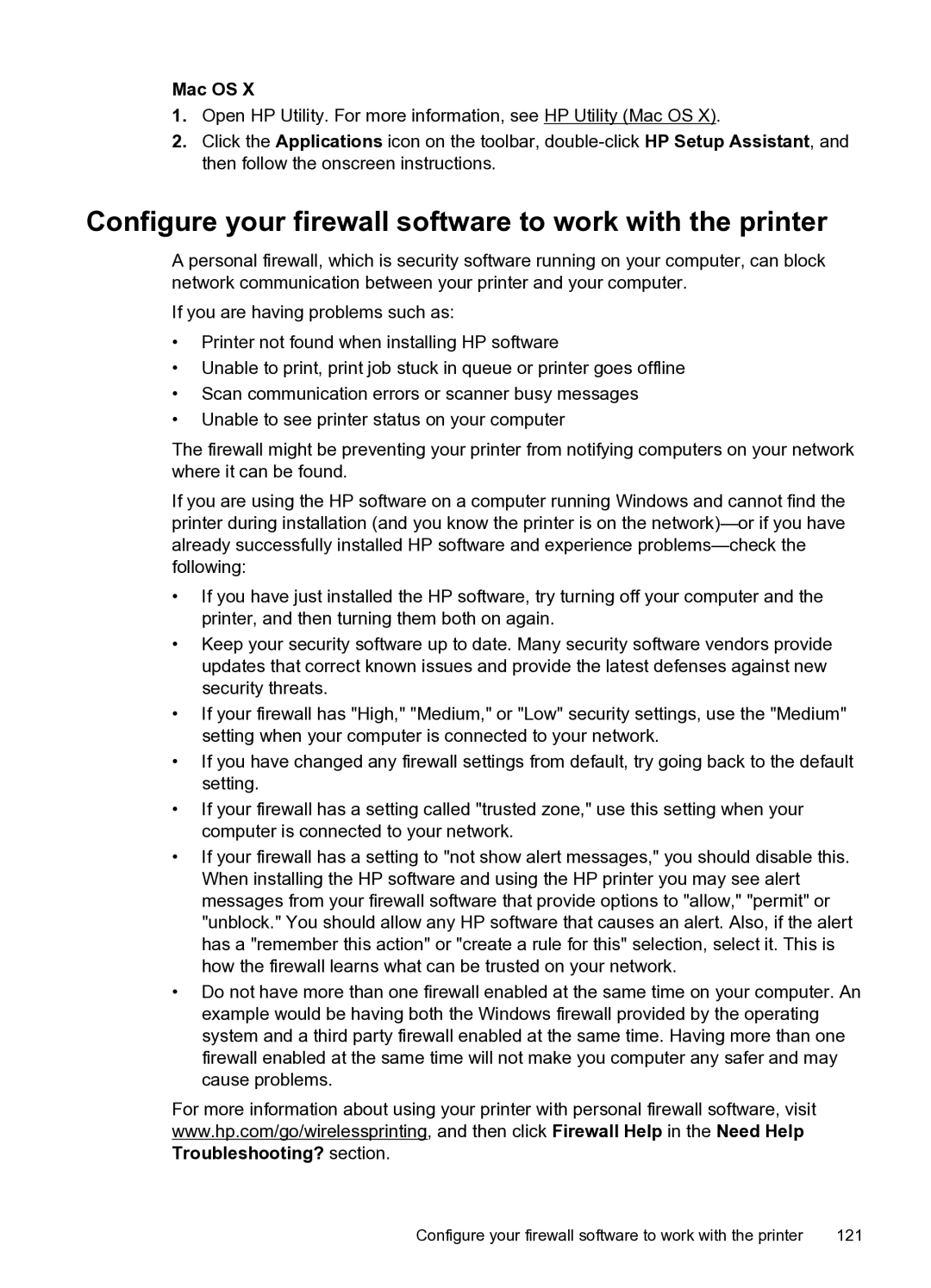 HP 6600 e- CZ155A#B1H manual Configure your firewall software to work with the printer 