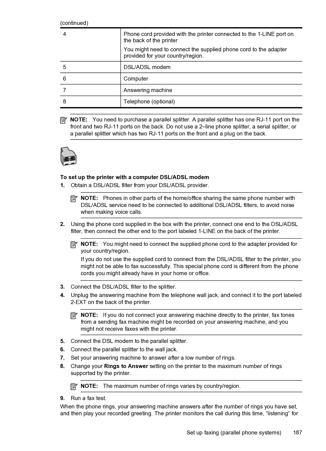 HP 6600 e- CZ155A#B1H manual Back of the printer 