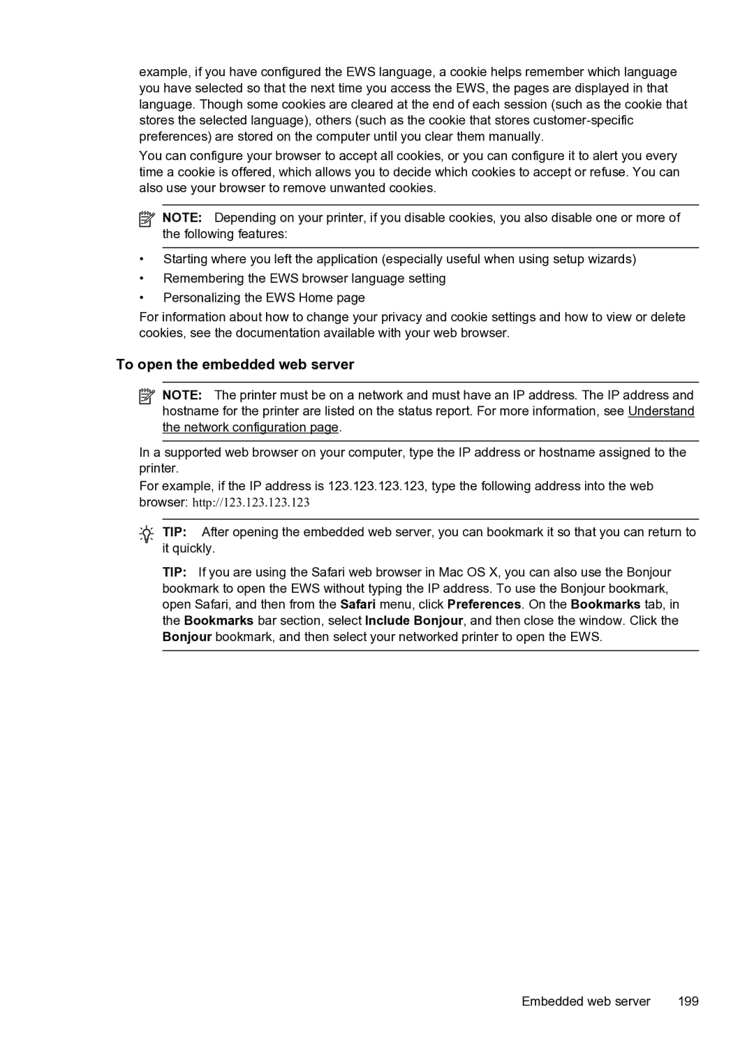 HP 6600 e- CZ155A#B1H manual To open the embedded web server 