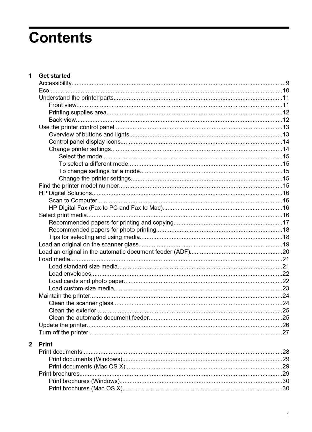 HP 6600 e- CZ155A#B1H manual Contents 