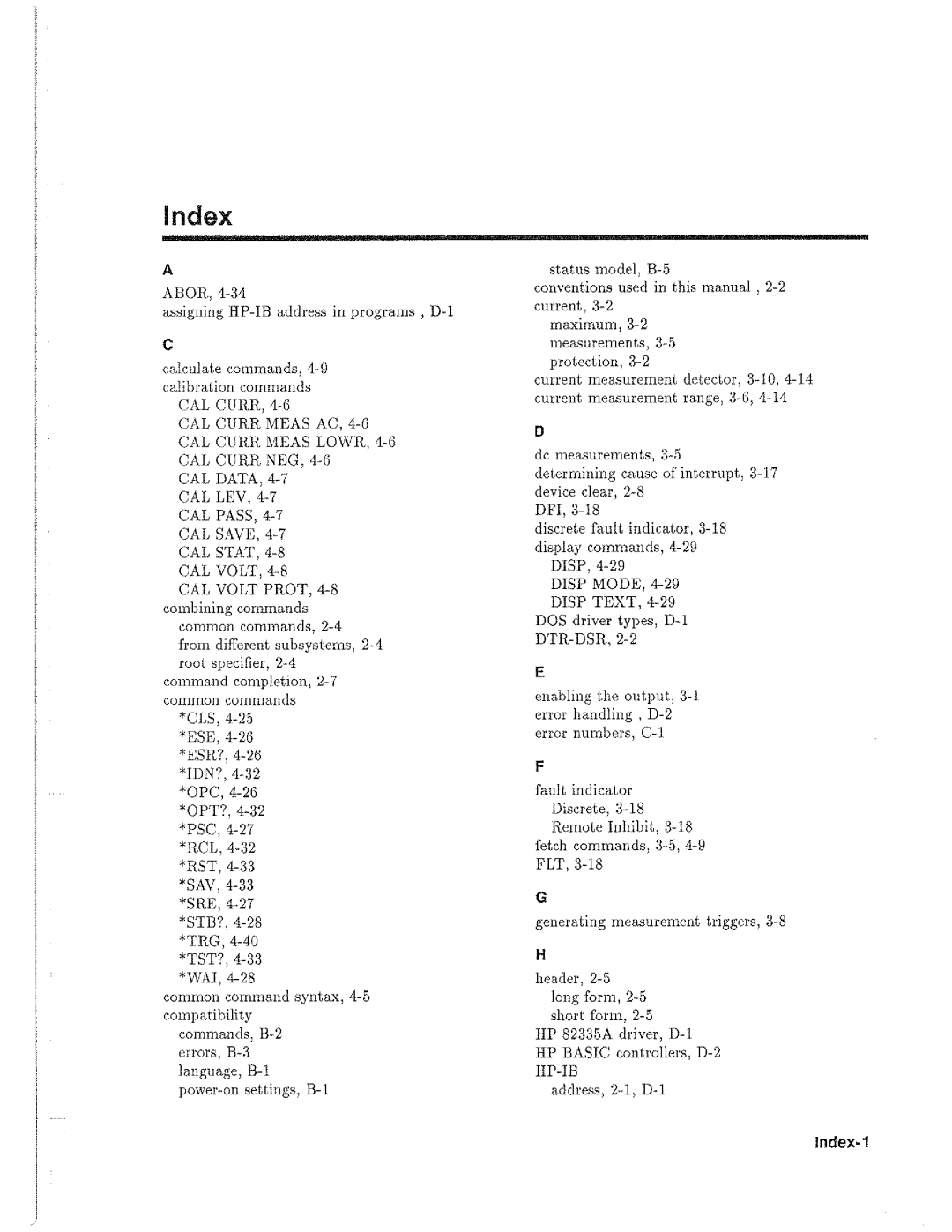 HP 6634B, 6612B, 6633B, 6632B manual 