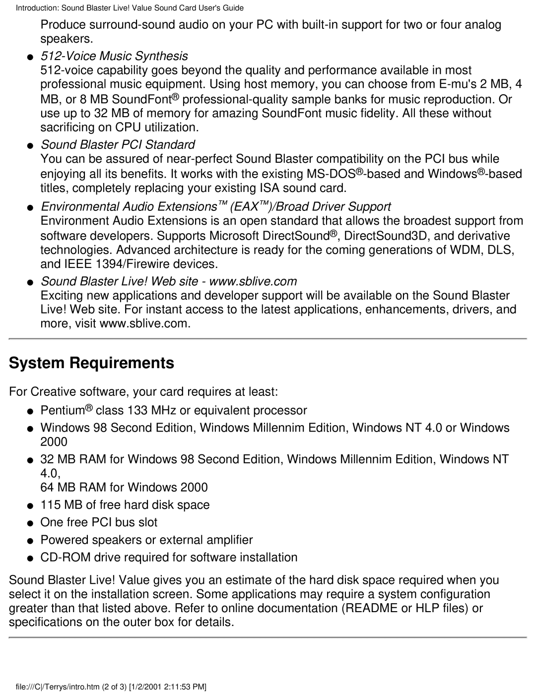 HP 9795c (US/CAN), 6619 (AP), 6618 (AP), 8772c (US/CAN), 8770c (US/CAN), 9734 (AP) System Requirements, Voice Music Synthesis 