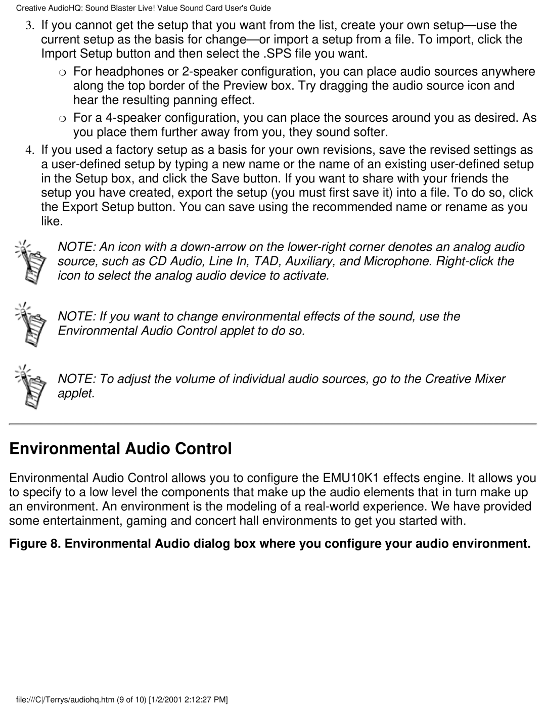 HP 9723 (AP), 6619 (AP), 6618 (AP), 8772c (US/CAN), 8770c (US/CAN), 9795c (US/CAN), 9790c (US/CAN) Environmental Audio Control 