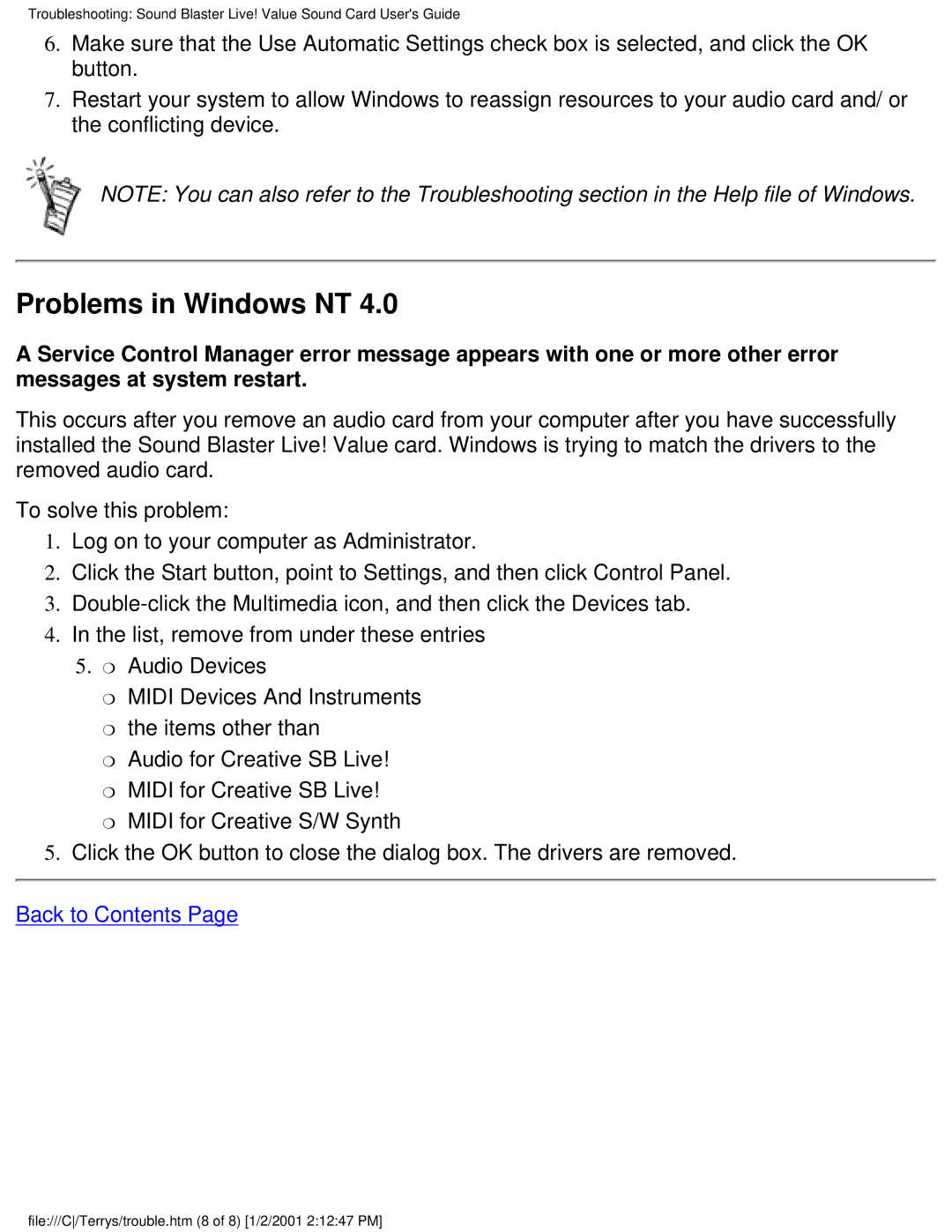 HP 9723 (AP), 6619 (AP), 6618 (AP), 8772c (US/CAN), 8770c (US/CAN), 9795c (US/CAN), 9790c (US/CAN) manual Problems in Windows NT 