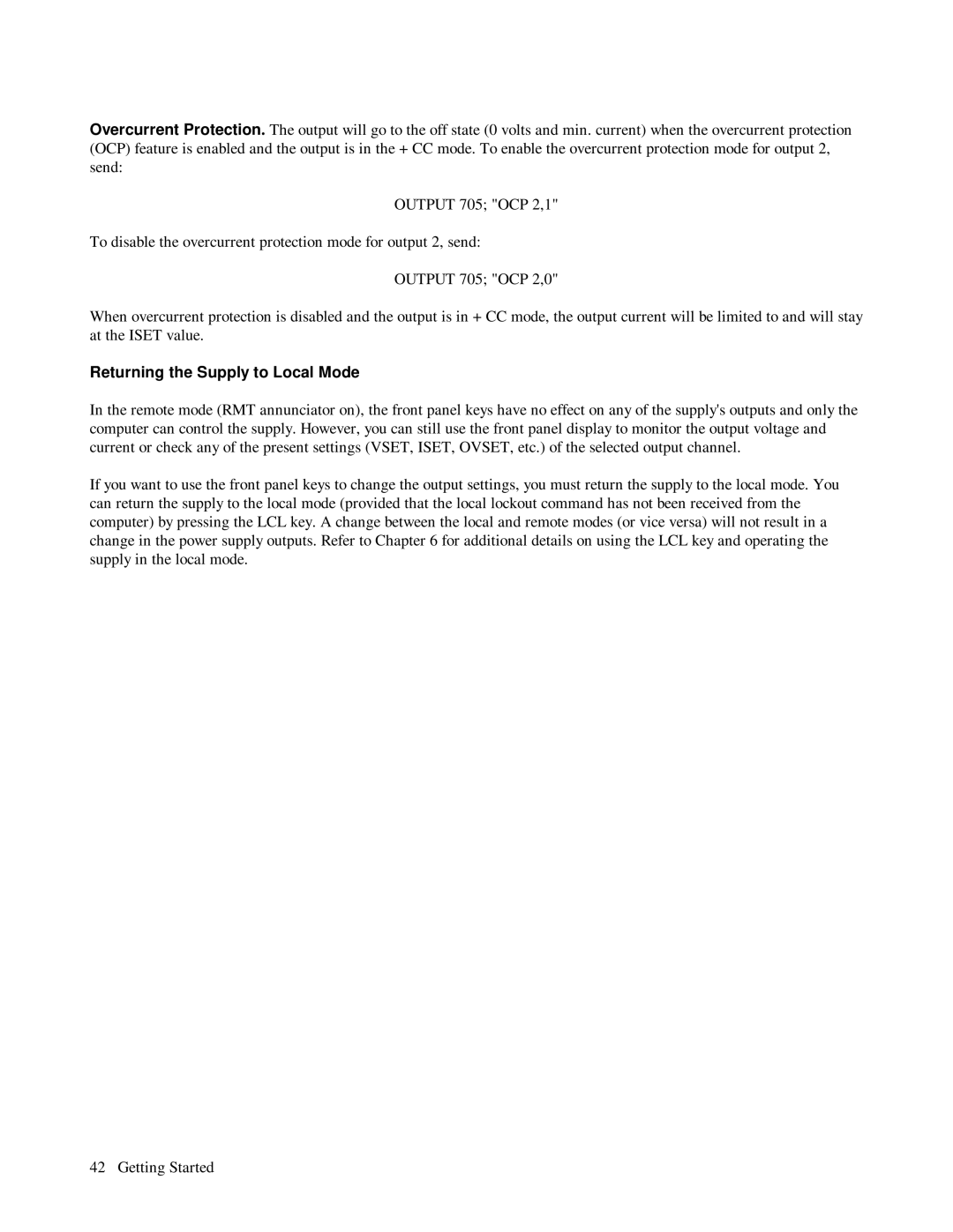 HP 6623A, 6624A, 6621A manual Returning the Supply to Local Mode 