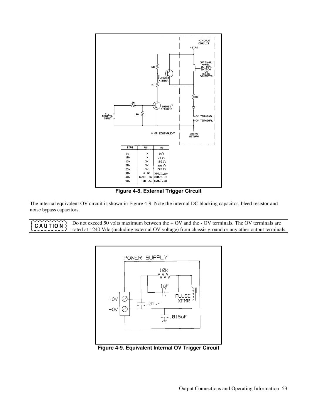 HP 6621A, 6623A, 6624A manual Equivalent Internal OV Trigger Circuit 