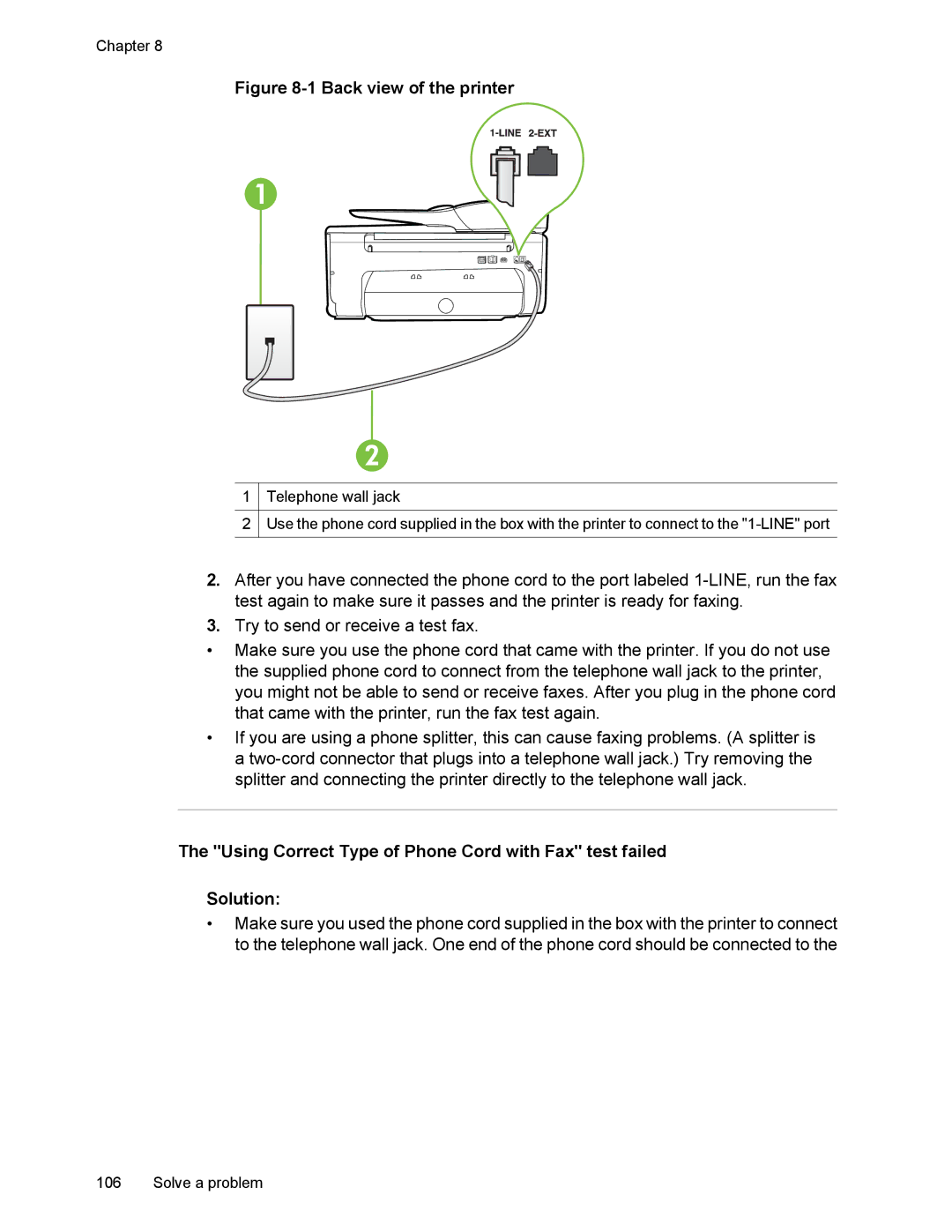 HP 6700 manual Back view of the printer 