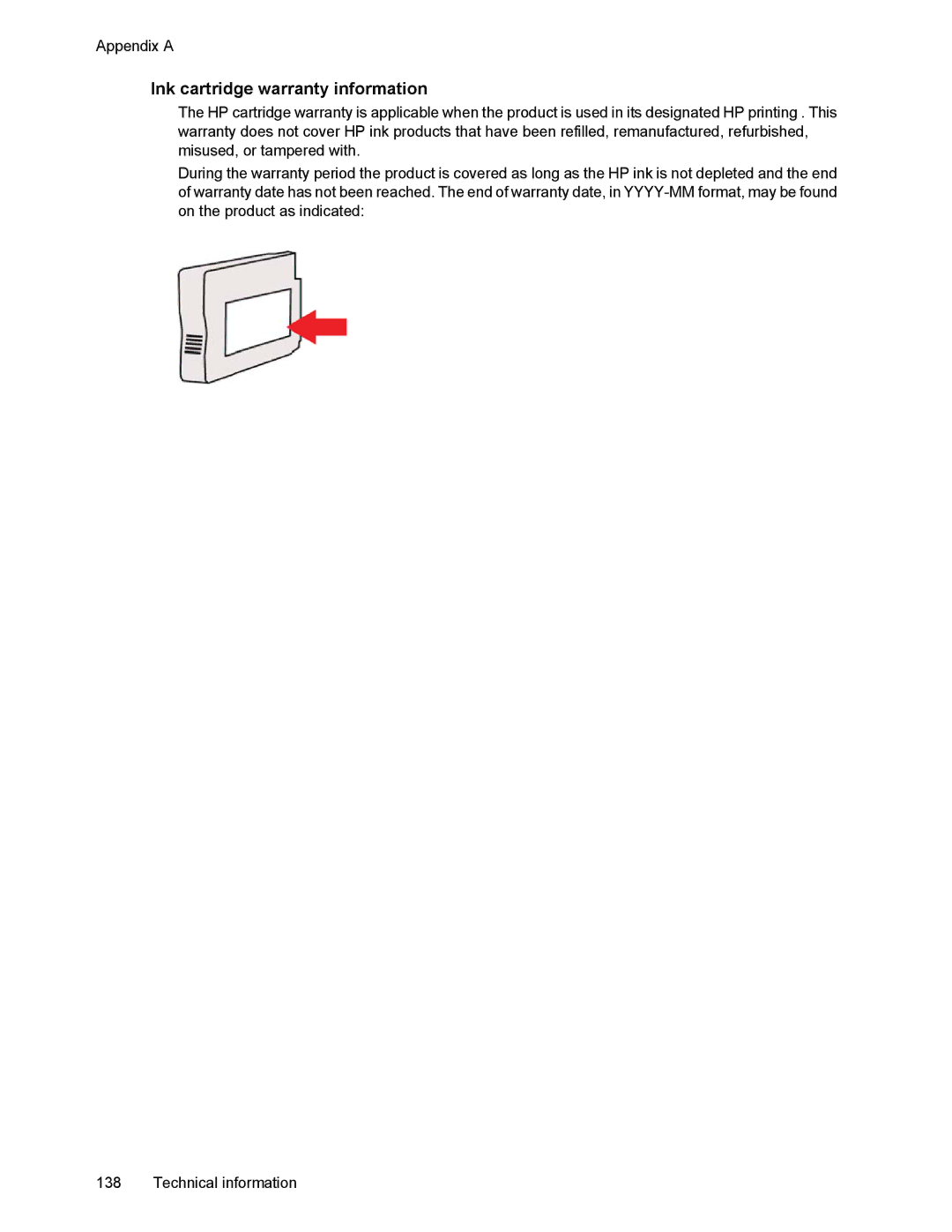 HP 6700 manual Ink cartridge warranty information 