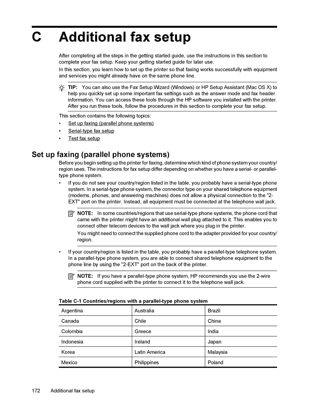 HP 6700 manual Additional fax setup, Set up faxing parallel phone systems 