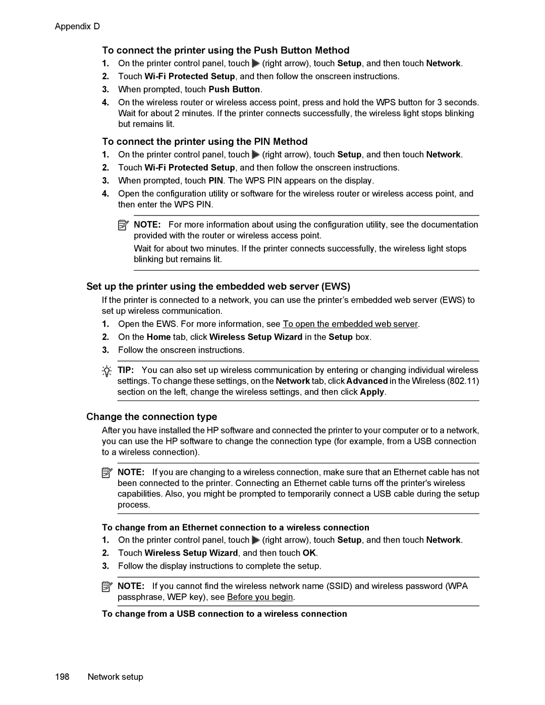 HP 6700 manual To connect the printer using the Push Button Method, To connect the printer using the PIN Method 