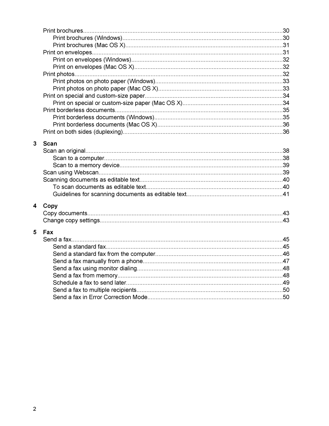 HP 6700 manual Scan, Copy, Fax 