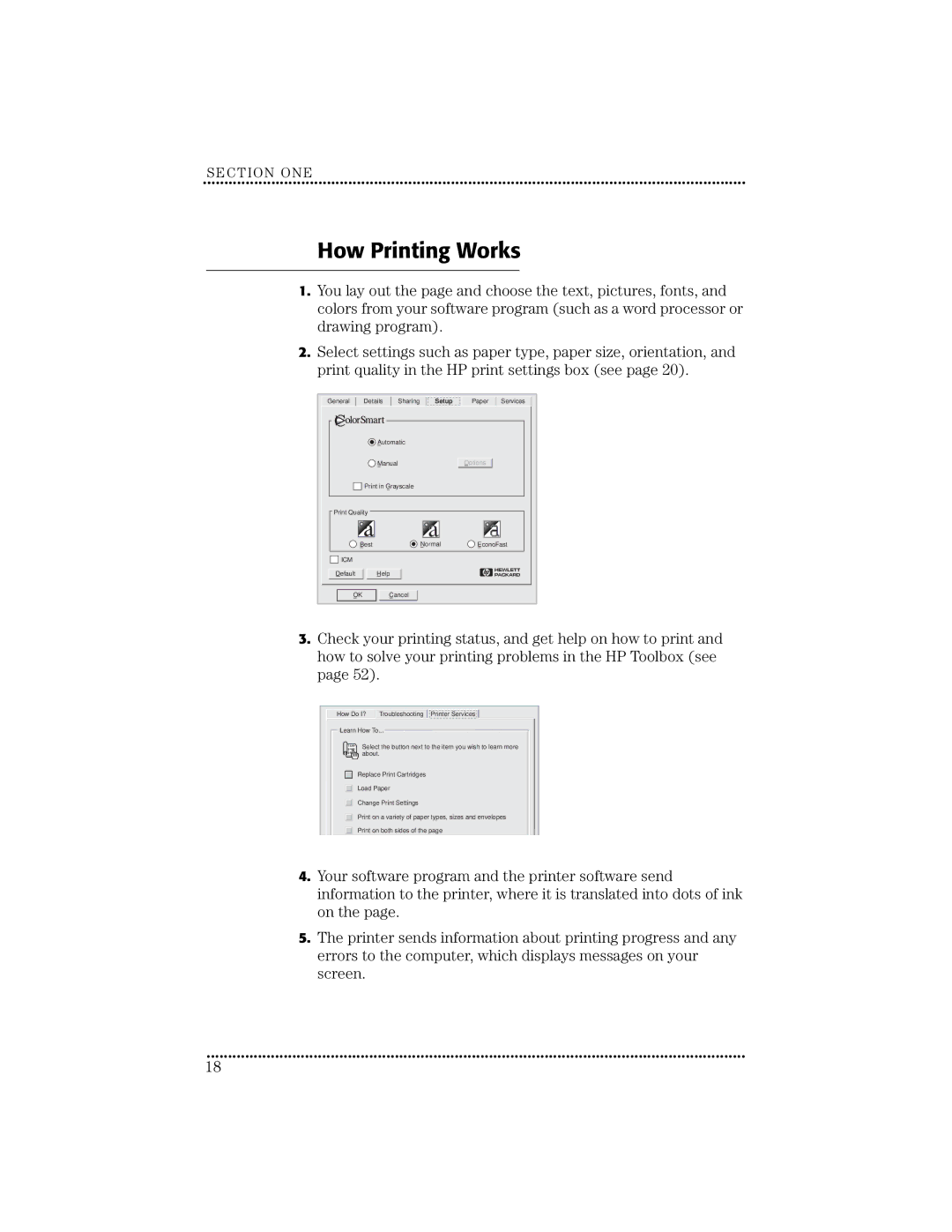 HP 670C manual How Printing Works, Setup 