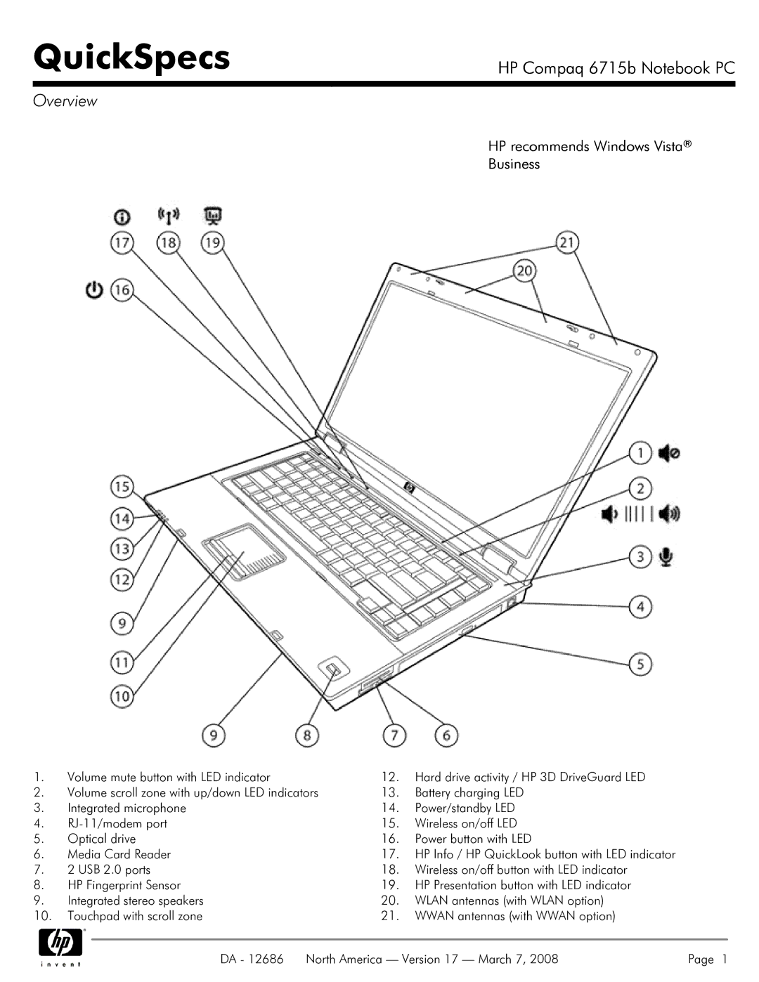 HP 6715B manual QuickSpecs 