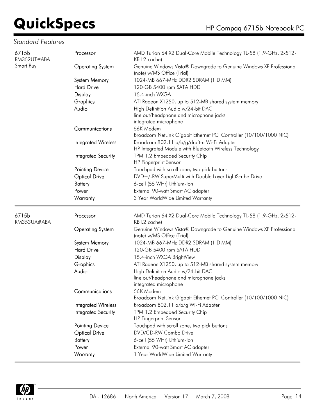 HP 6715B manual RM352UT#ABA 