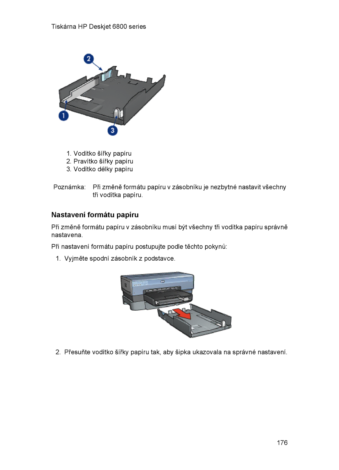 HP 6800 manual Nastavení formátu papíru 