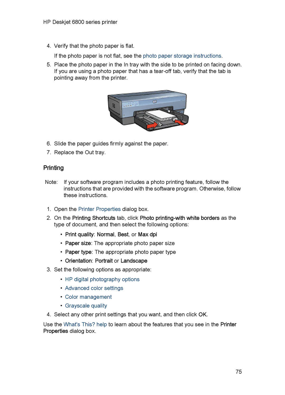 HP 6800 manual Printing 