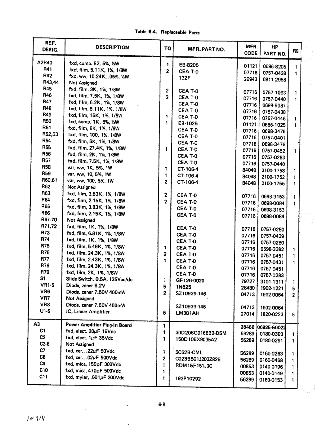 HP 6825A manual 