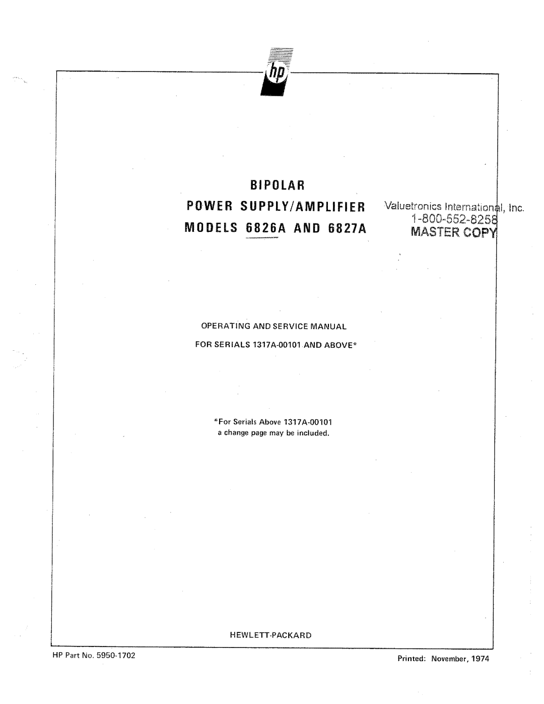 HP 6826A, 6827A manual 