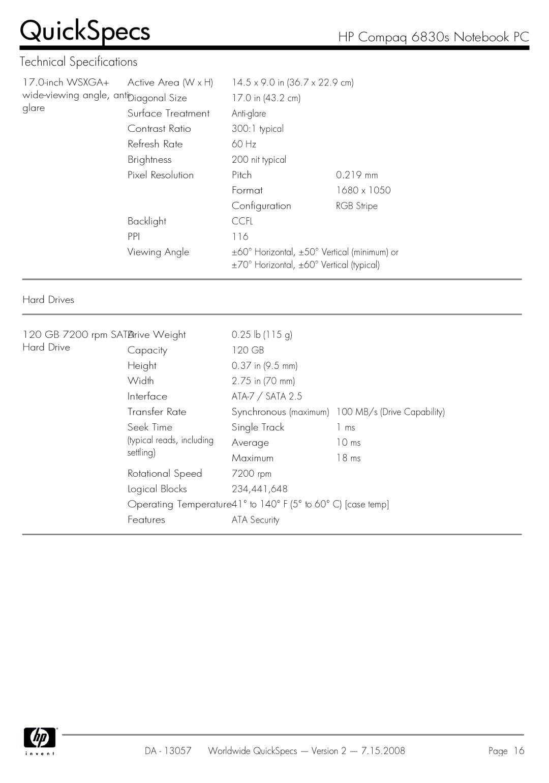 HP 6830s manual Typical reads, including 