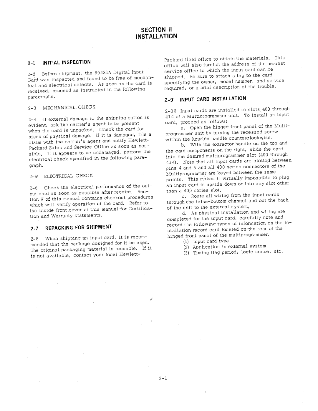 HP 69431A manual 