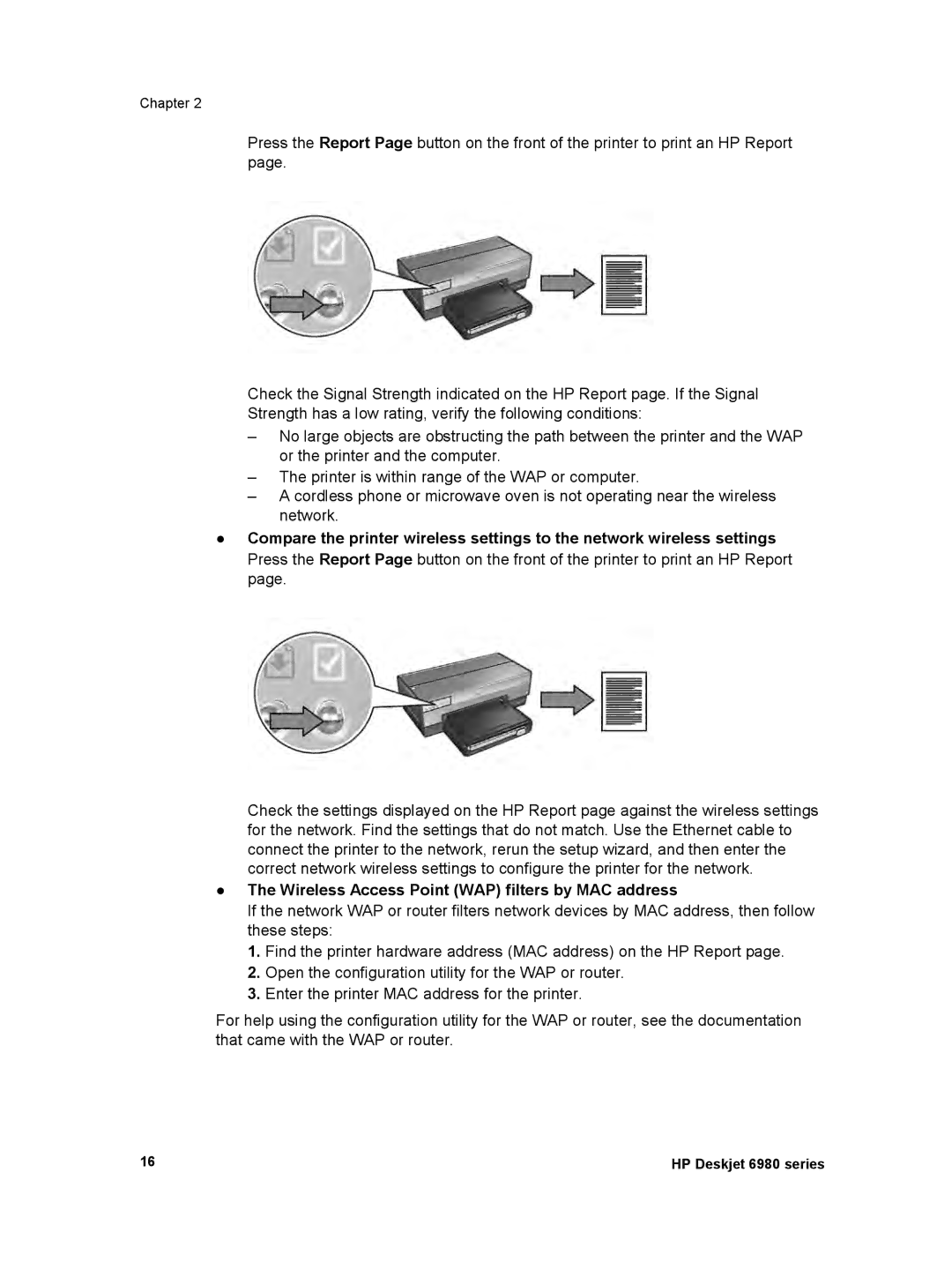 HP 6980 manual Wireless Access Point WAP filters by MAC address 