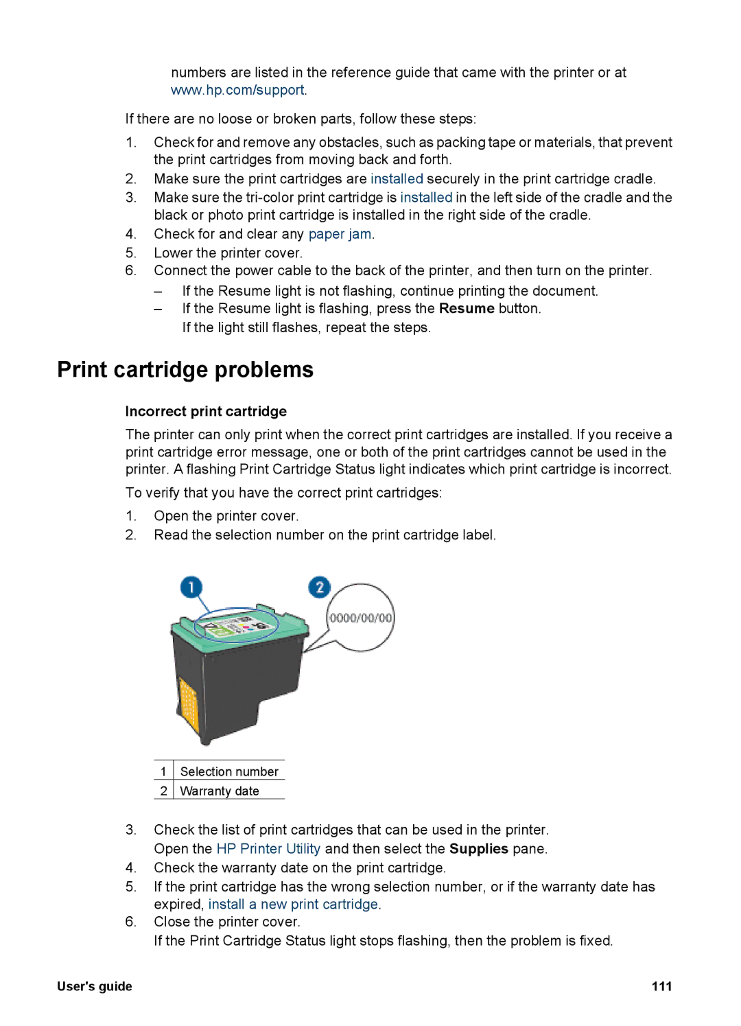 HP 6980 manual Print cartridge problems, Incorrect print cartridge 