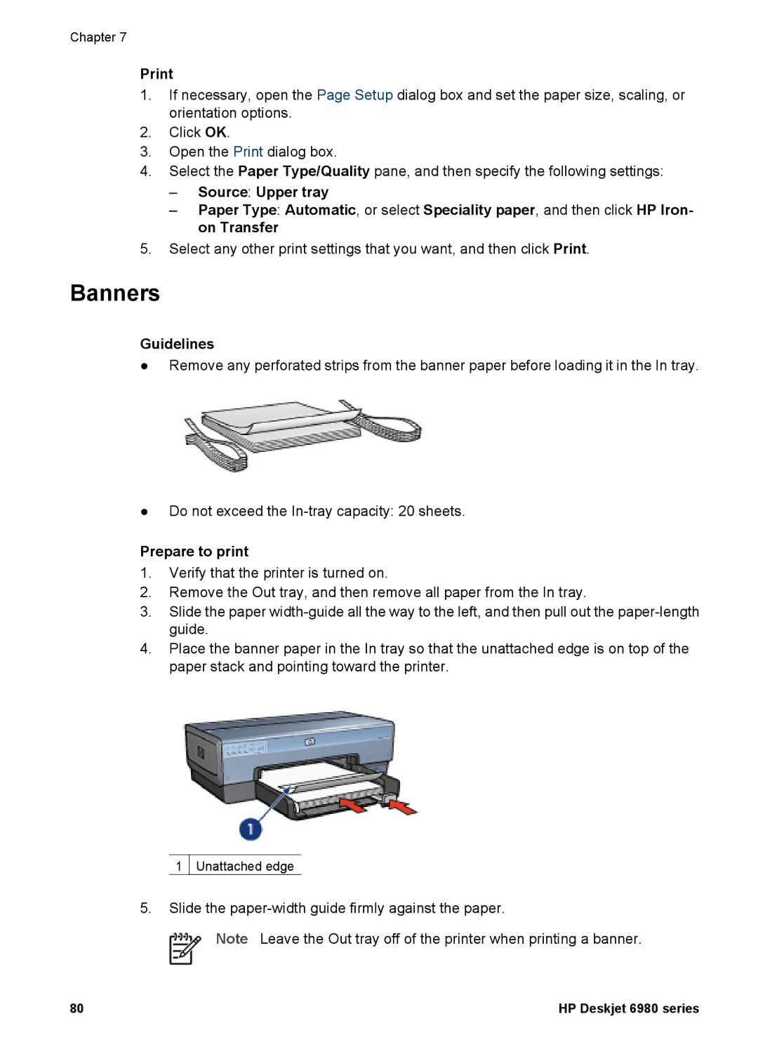 HP 6980 manual Banners 