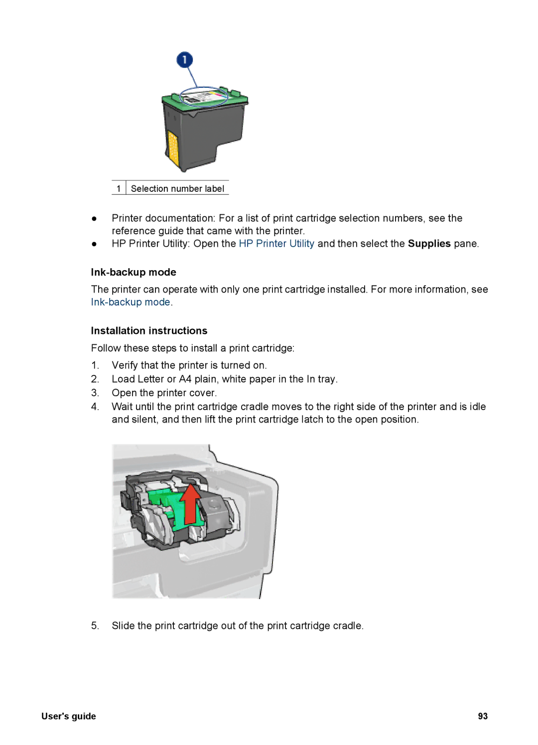 HP 6980 manual Ink-backup mode, Installation instructions 