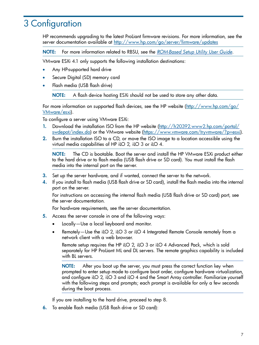 HP 699728-001 manual Configuration 