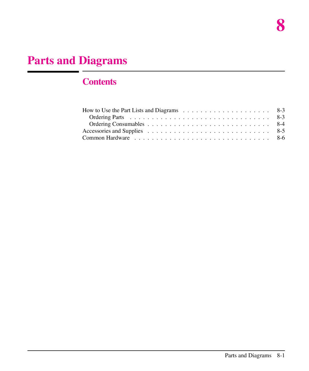 HP 6L, 5L manual Parts and Diagrams 