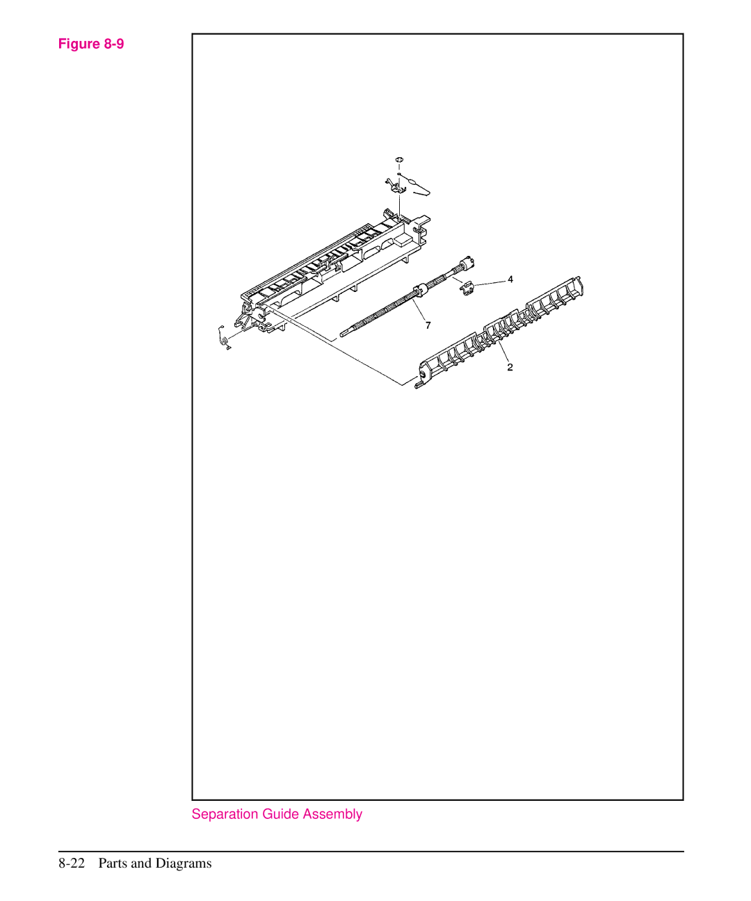 HP 5L, 6L manual Separation Guide Assembly 