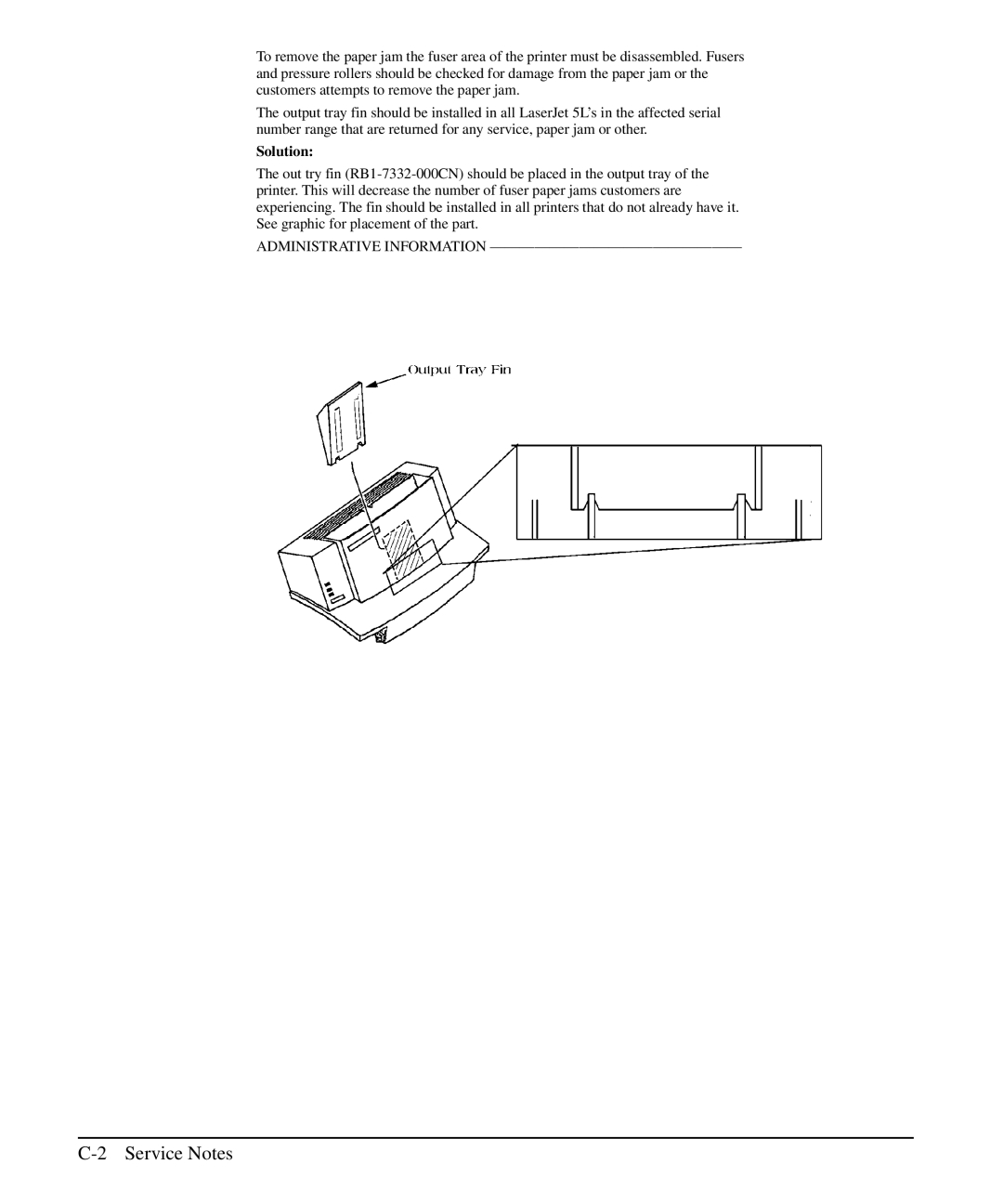 HP 5L, 6L manual Service Notes, Solution 