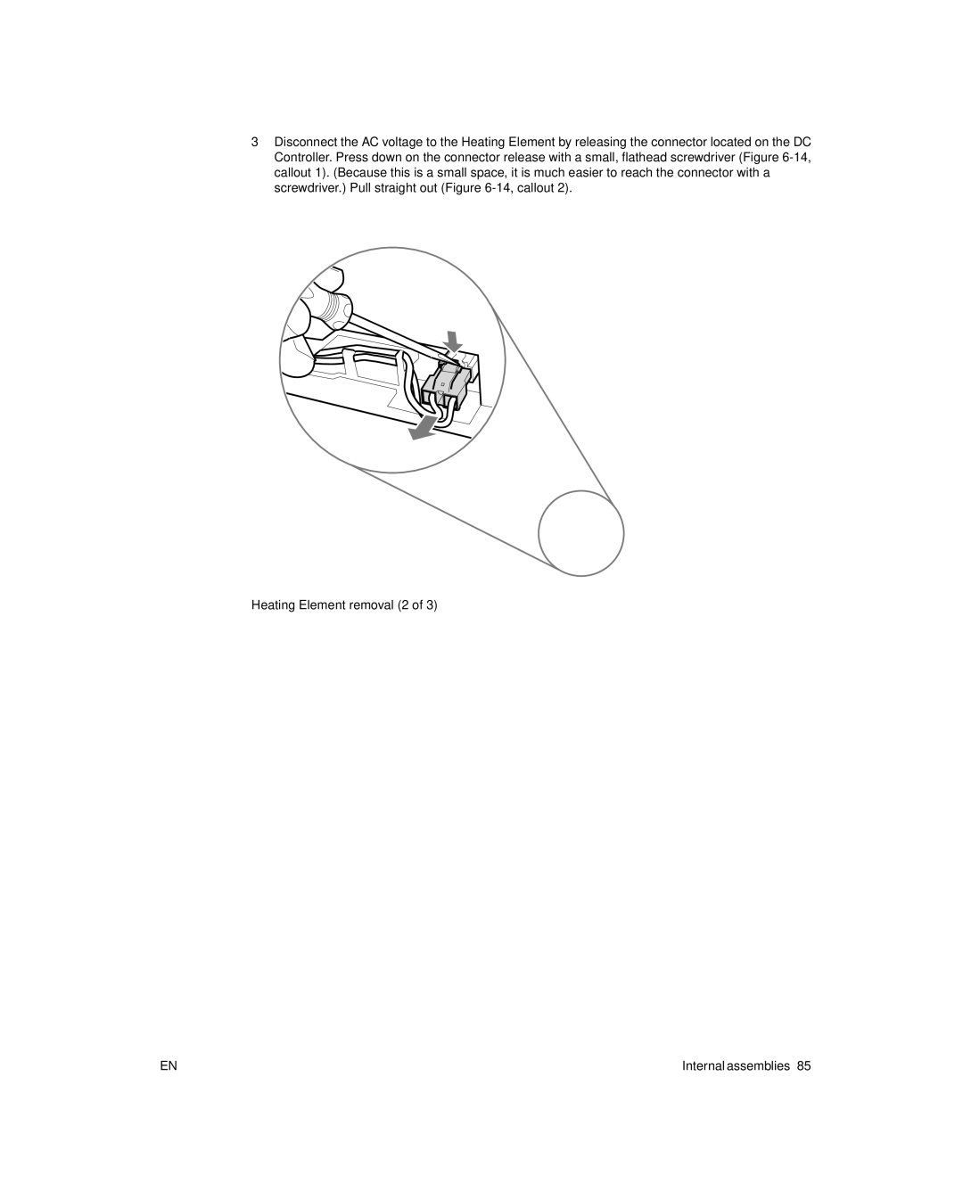 HP 6L Gold, 6L pro manual 14Heating Element removal 2 