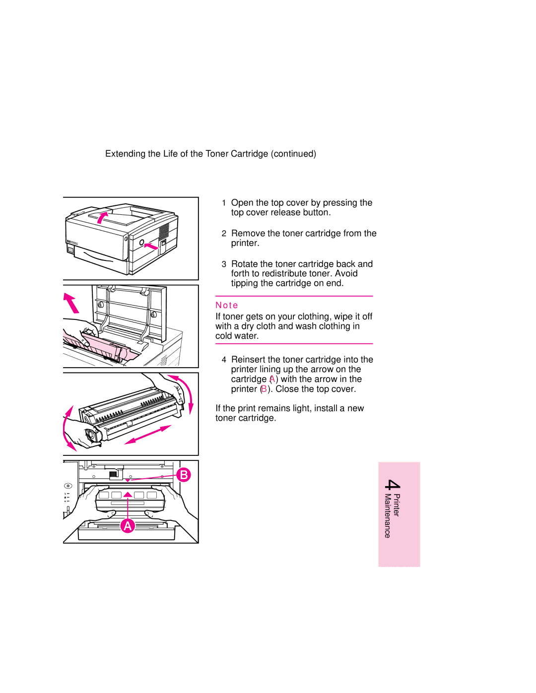 HP 6MP, 6p manual Extending the Life of the Toner Cartridge 