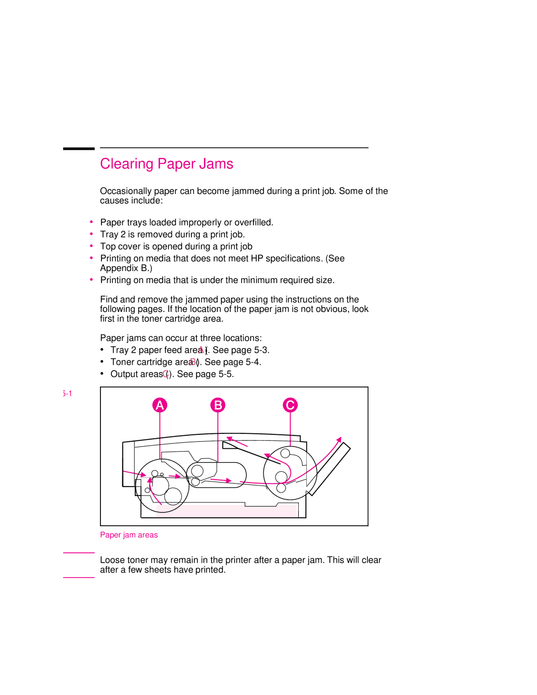 HP 6p, 6MP manual Clearing Paper Jams 