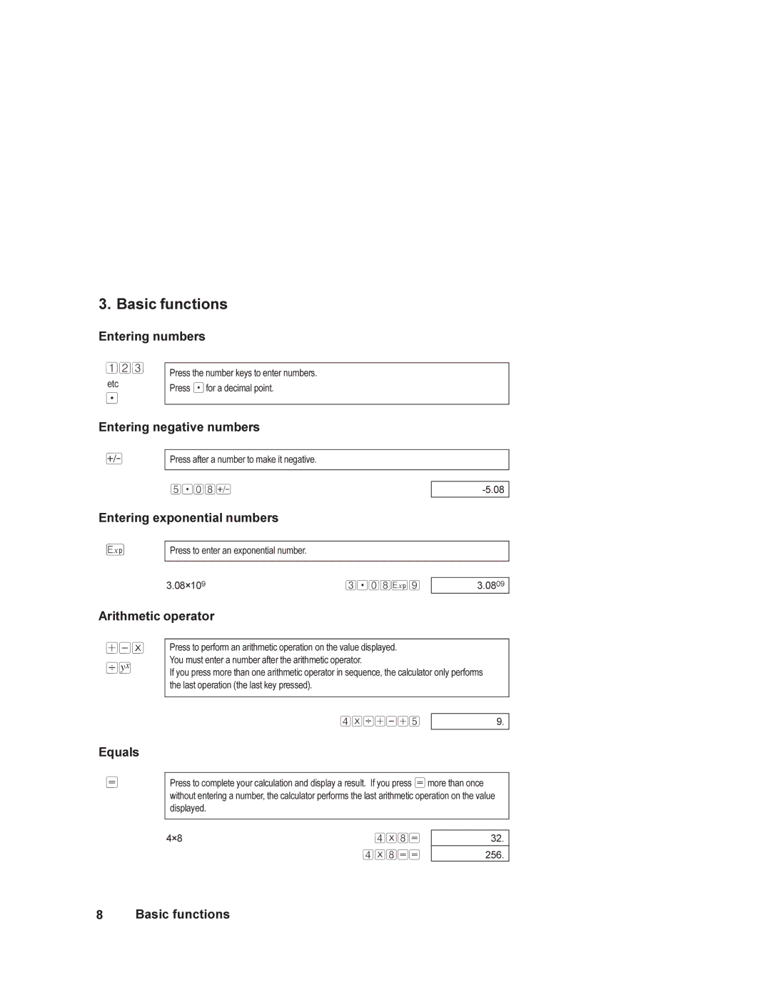 HP 6S manual Basic functions 