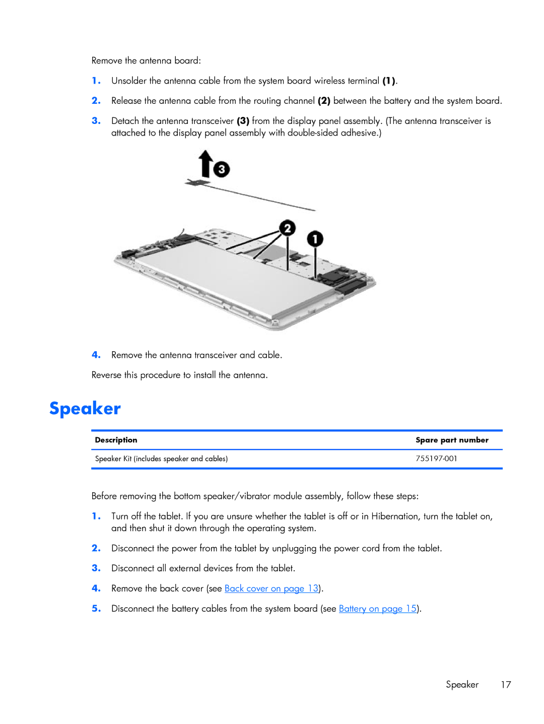 HP 7+ 1300, 7 1200 manual Speaker 