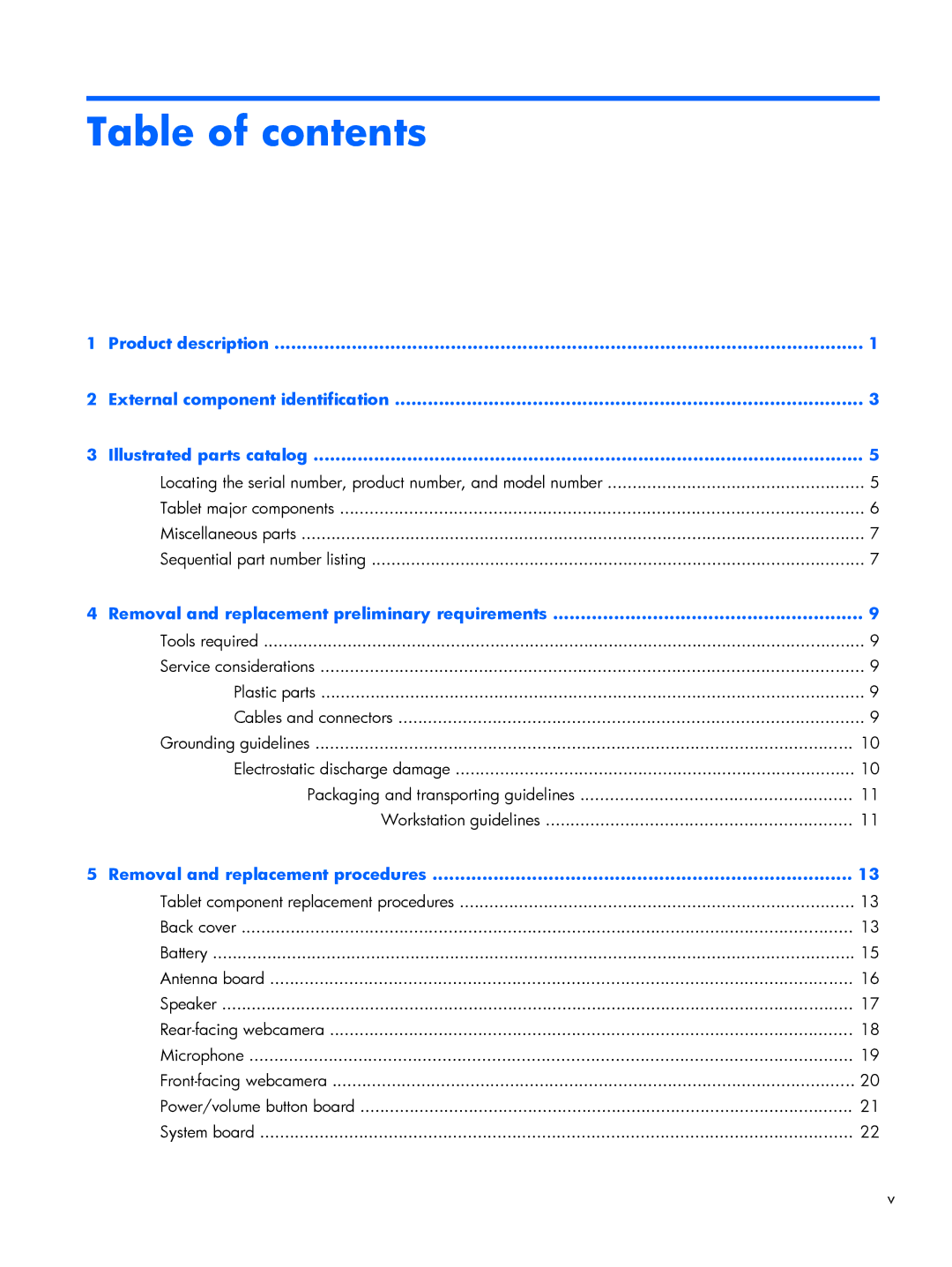 HP 7+ 1300, 7 1200 manual Table of contents 