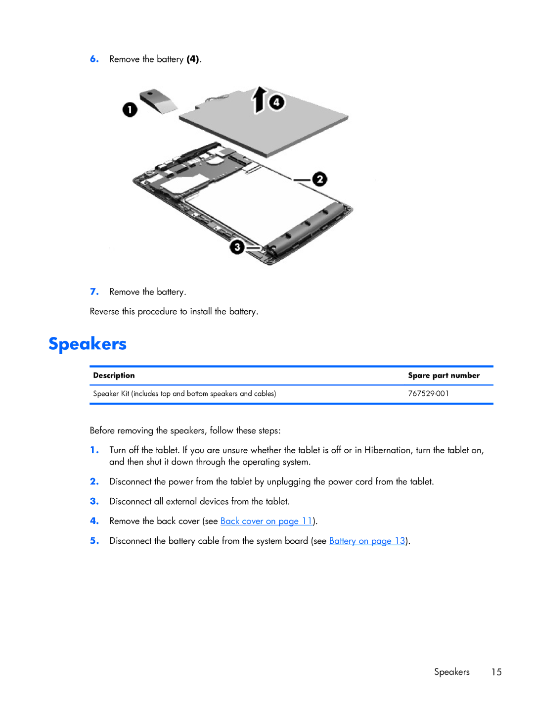 HP 7 Beats 4501us manual Speakers 