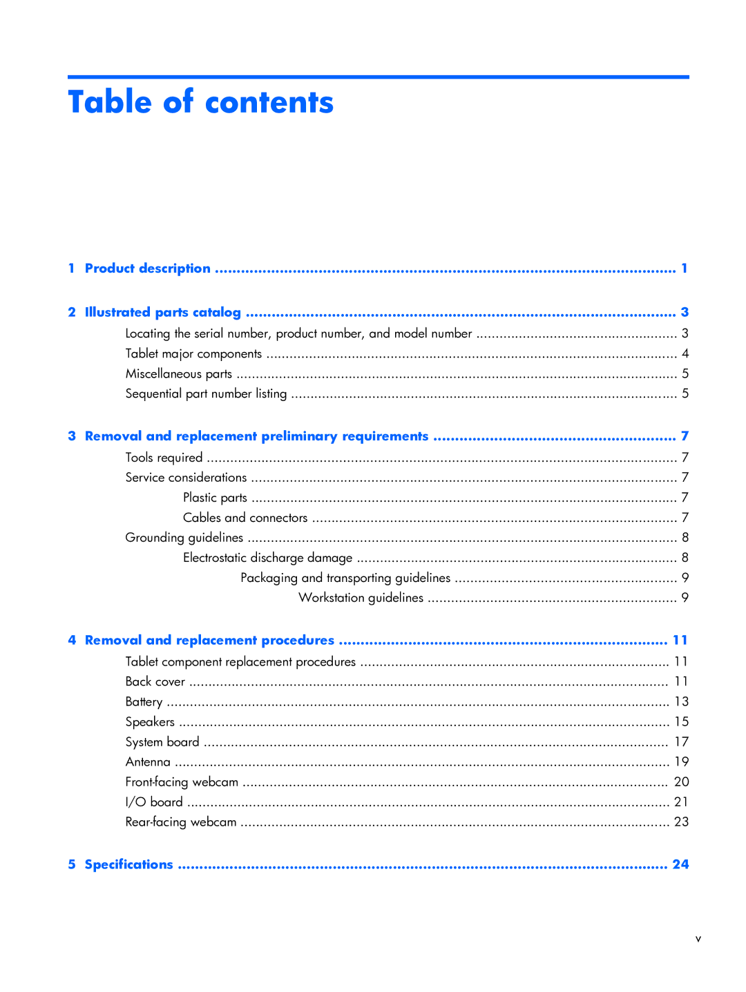 HP 7 Beats 4501us manual Table of contents 