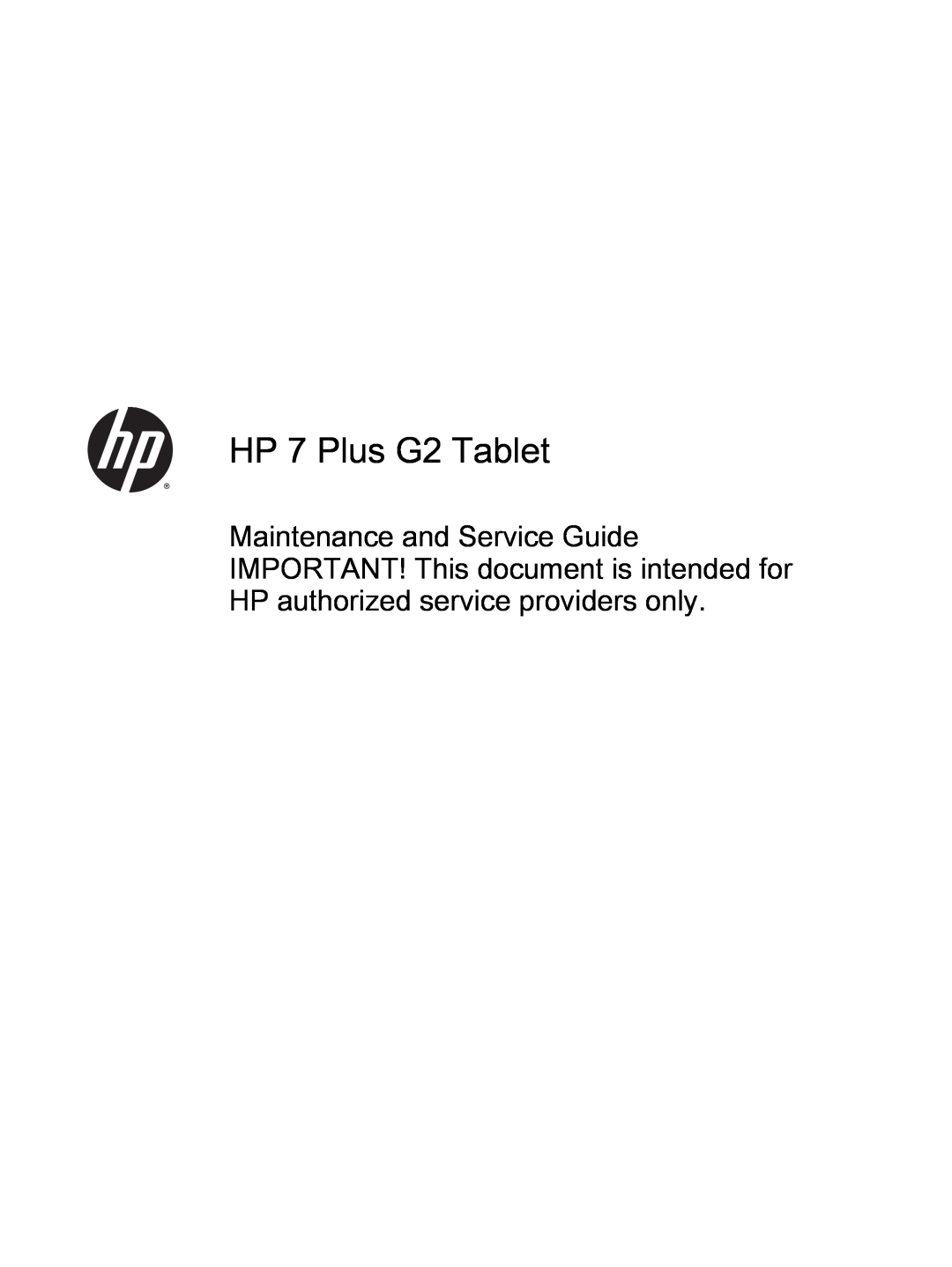 HP 7 Plus G2 - 1331 manual HP 7 Plus G2 Tablet 