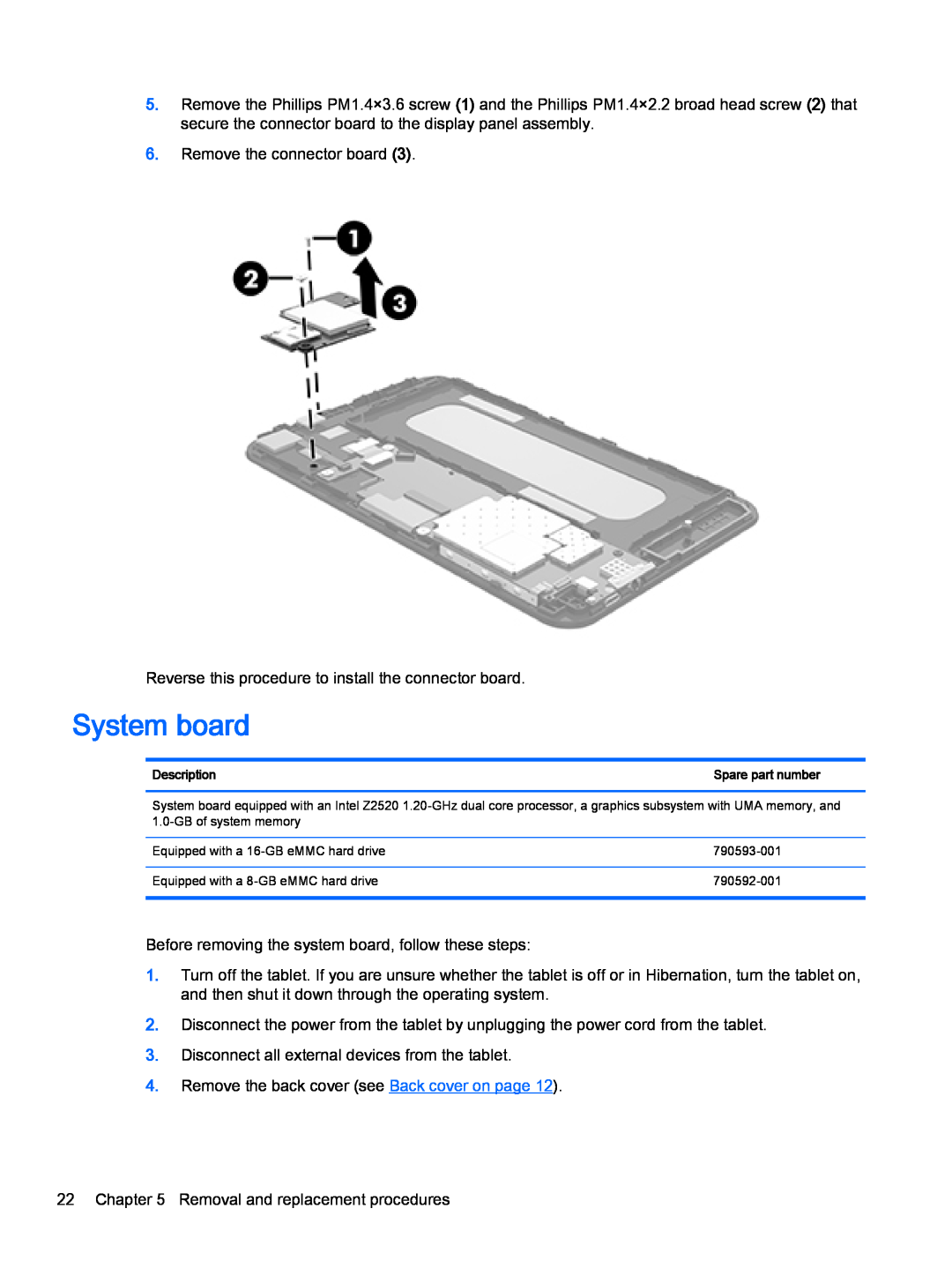 HP 7 Plus G2 - 1331 manual System board 