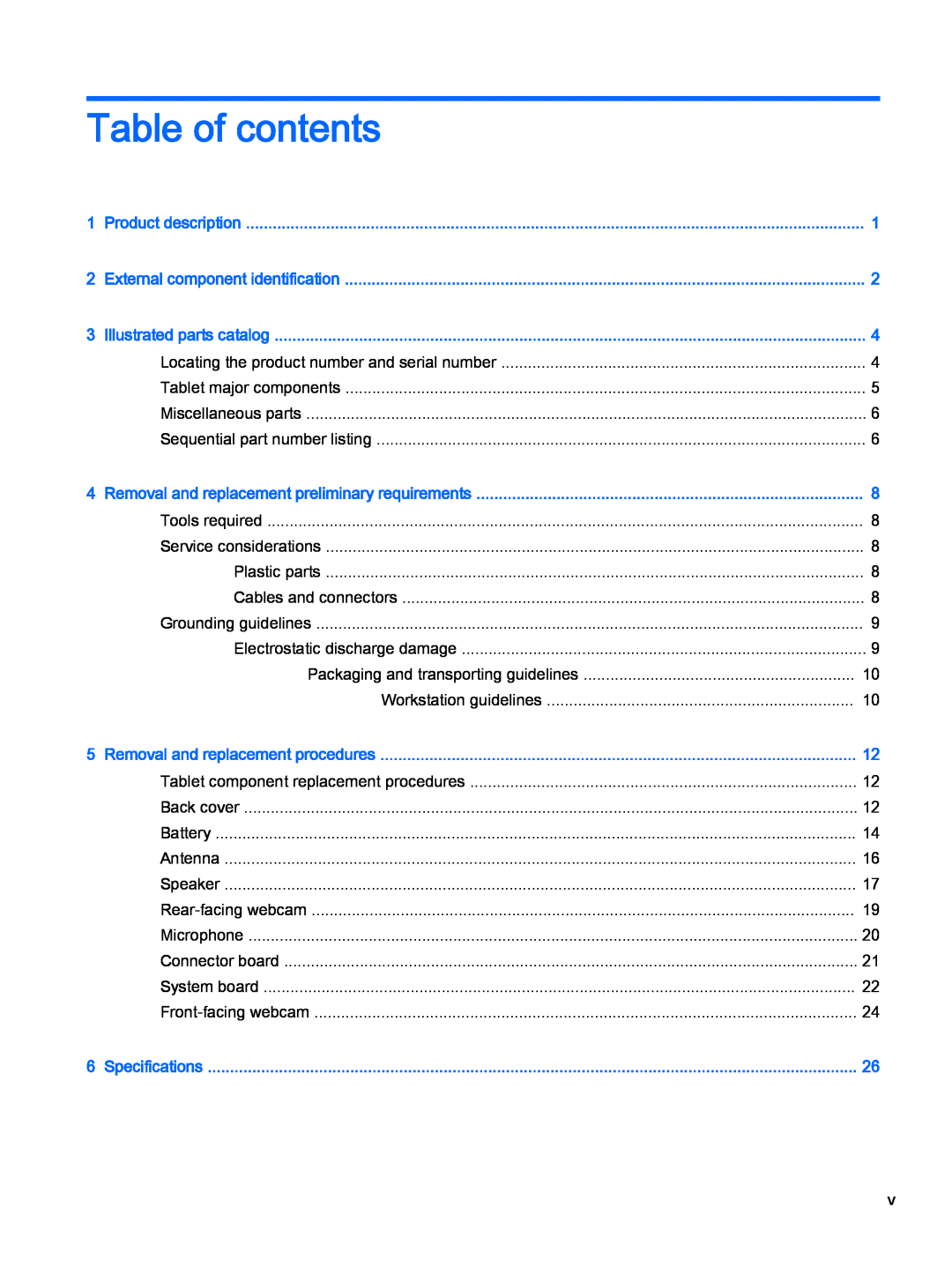 HP 7 Plus G2 - 1331 manual Table of contents 
