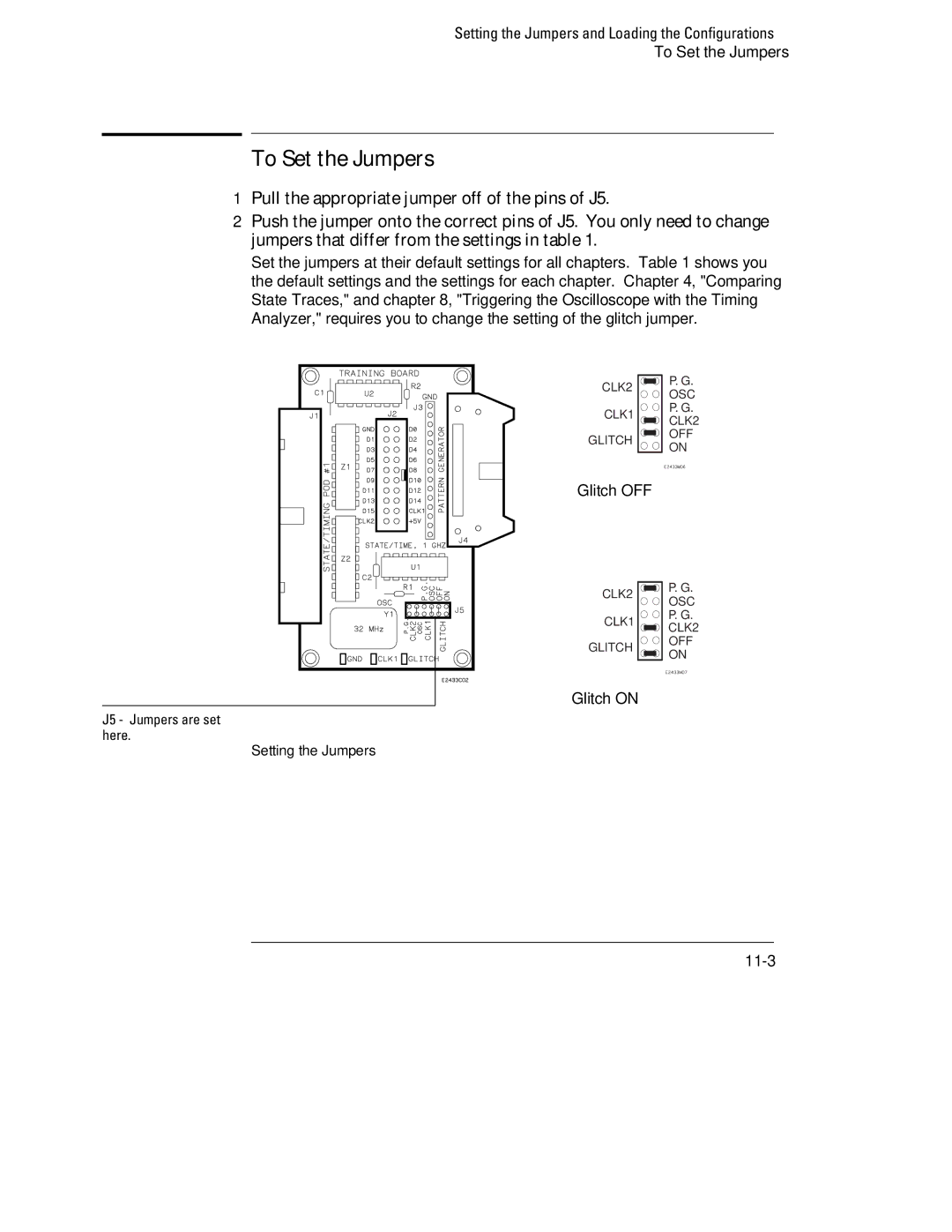 HP 1660, 70 manual To Set the Jumpers 