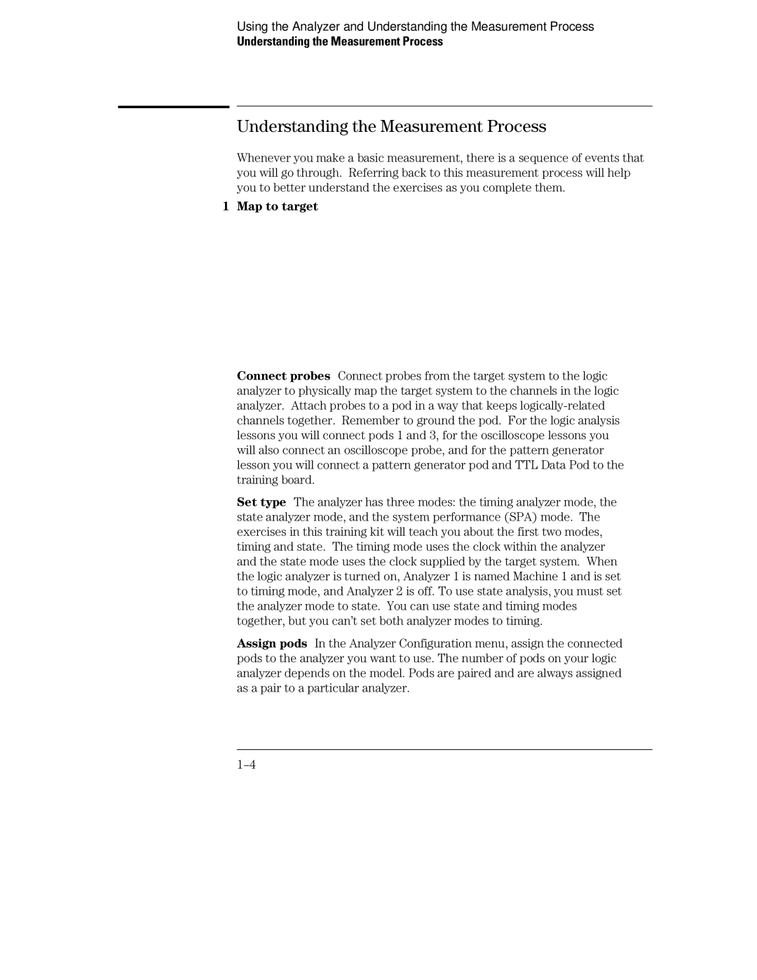 HP 70, 1660 manual Understanding the Measurement Process, Map to target 