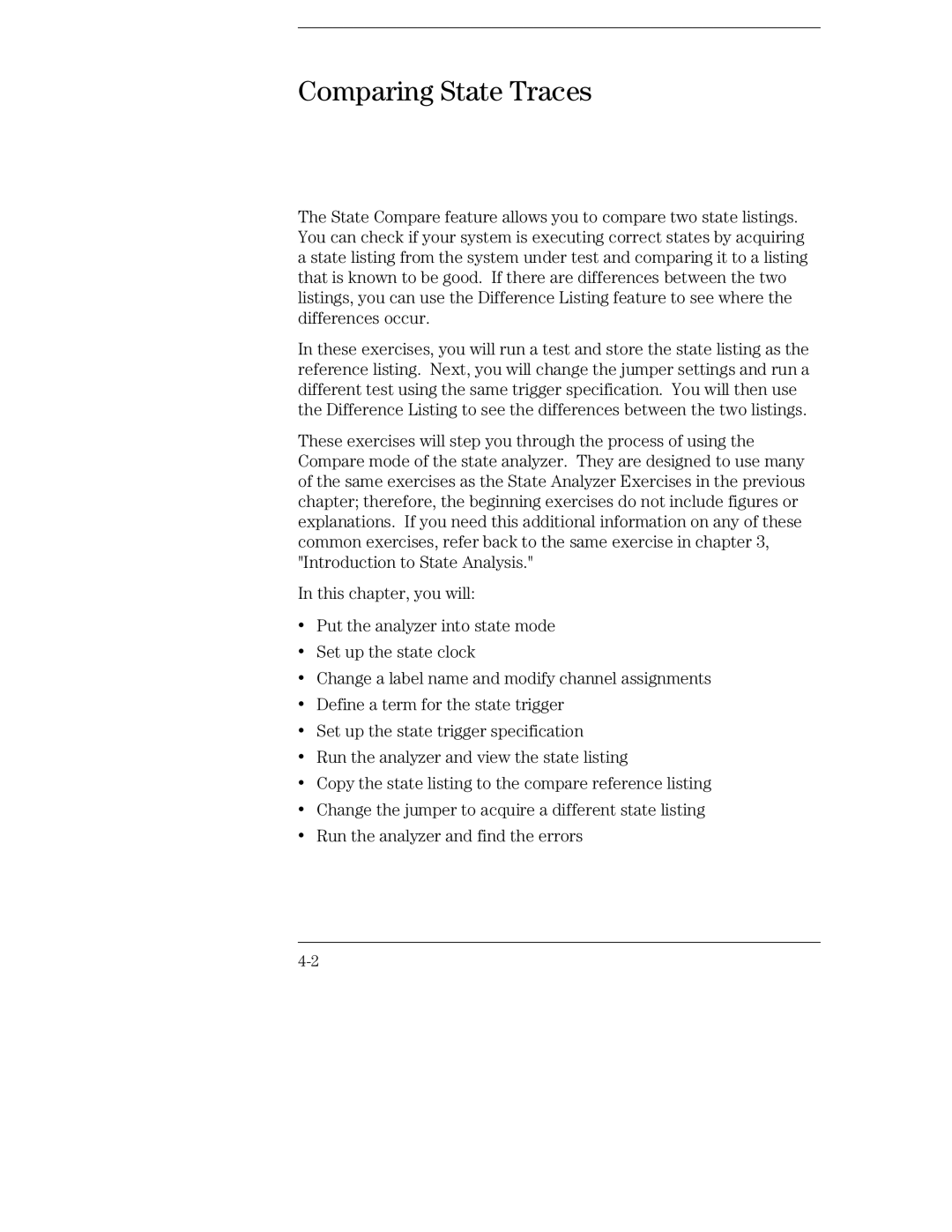 HP 70, 1660 manual Comparing State Traces 