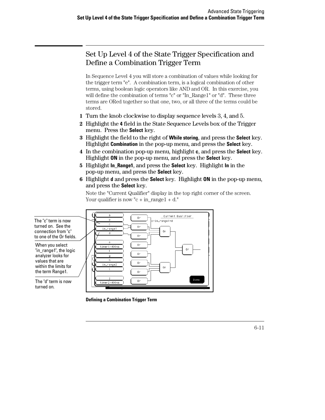 HP 1660, 70 manual Defining a Combination Trigger Term 