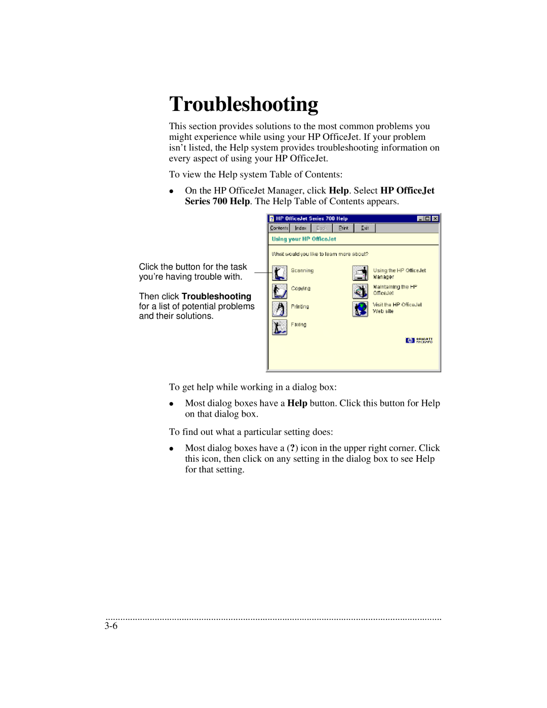 HP 700 manual Troubleshooting 